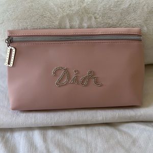 Pink Dior Makeup Bag